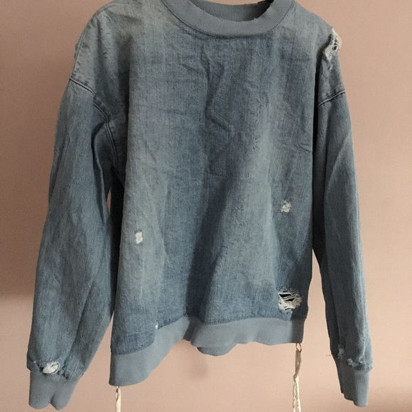 Distressed Denim Top - Picture 2 of 7